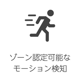 ゾーン認定可能なモーション検知